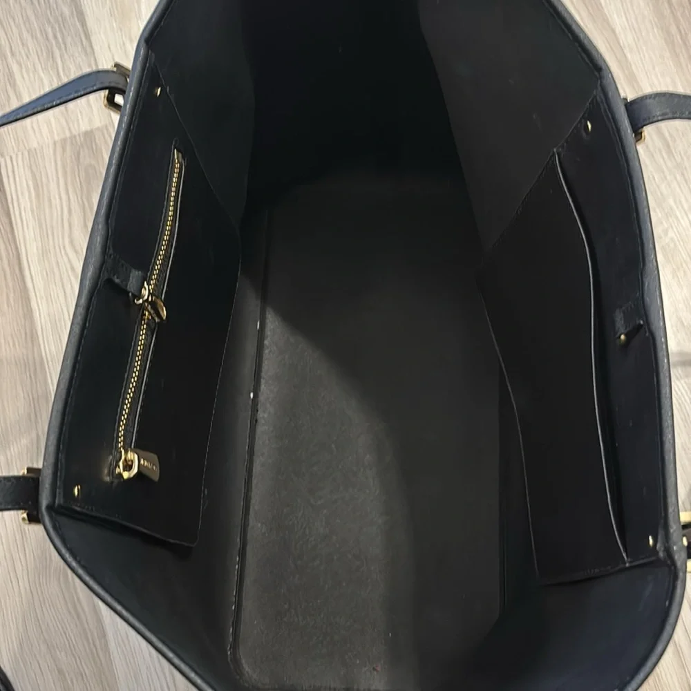 Michael Kors Jet‎ Set Black Saffiano Travel Tote Leather Bag
